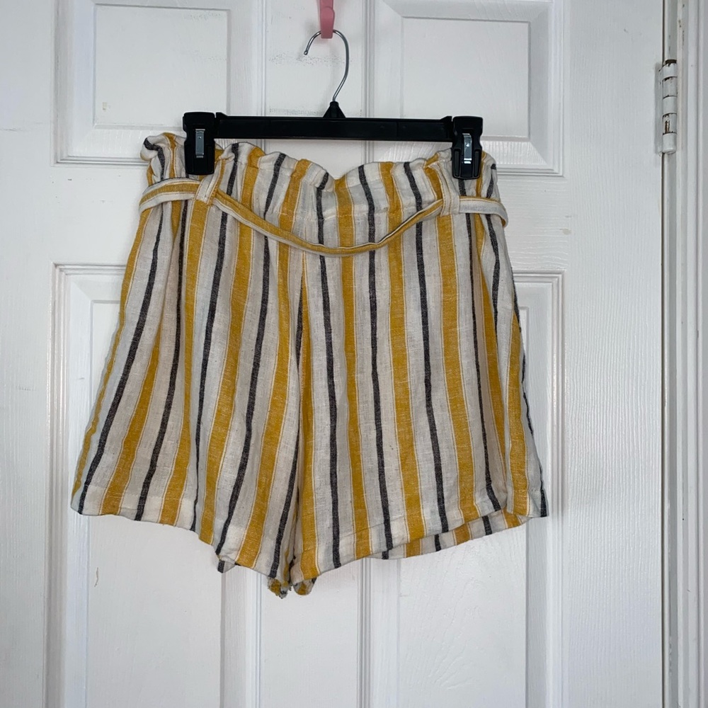 Yellow and black stripped shorts